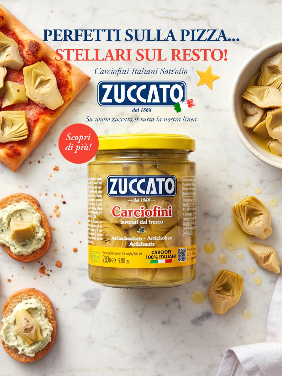 Zuccato advertising — Artichokes for your pizza
